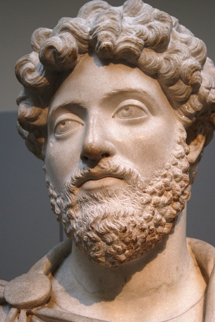 Marcus Aurelius, Roman, Emperor, Statue, Face, Beard, - Marcus Aurelius Mind Quote - HD Wallpaper 