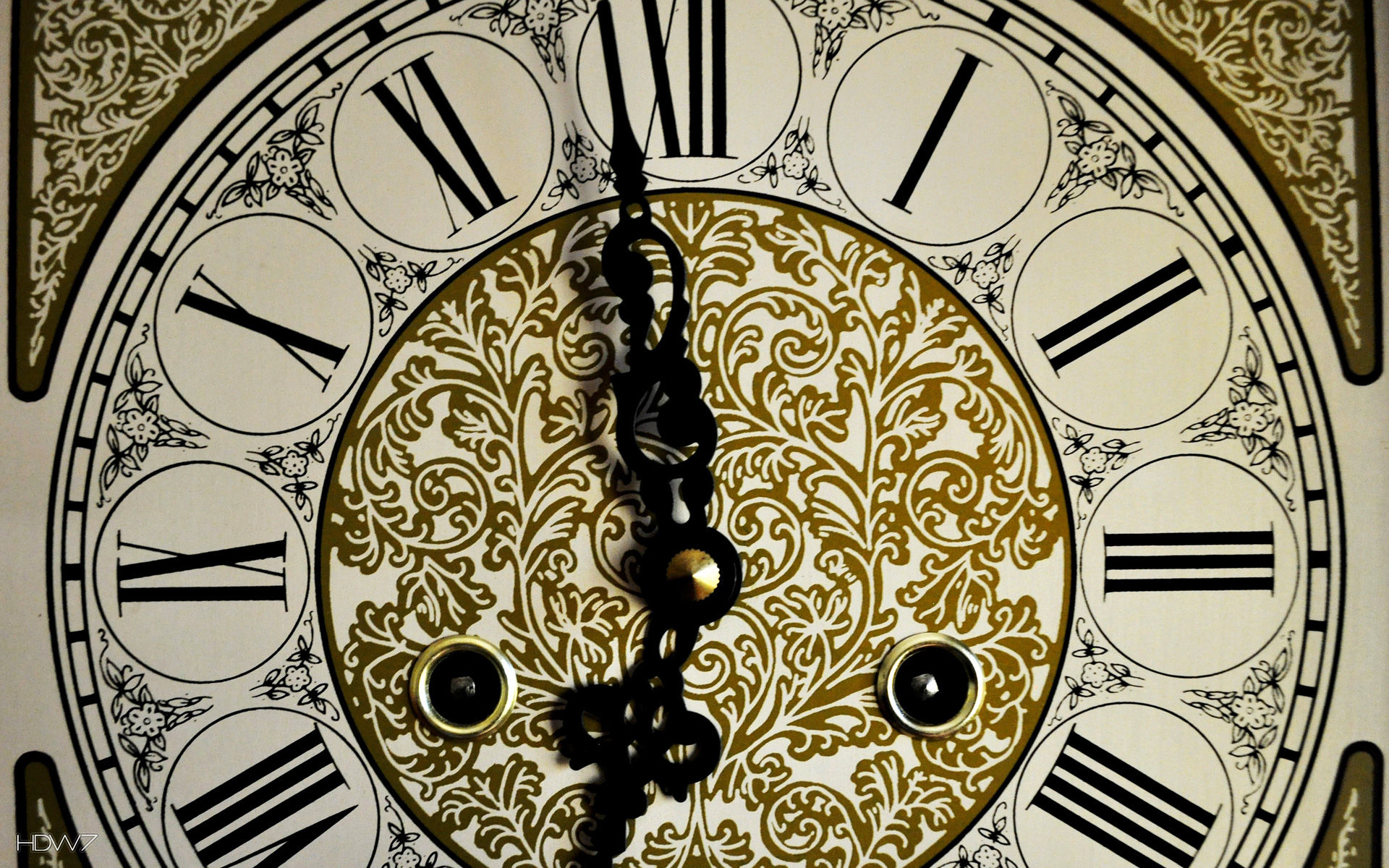 Antique Clock Roman Numerals - Antique Clock Hd - HD Wallpaper 