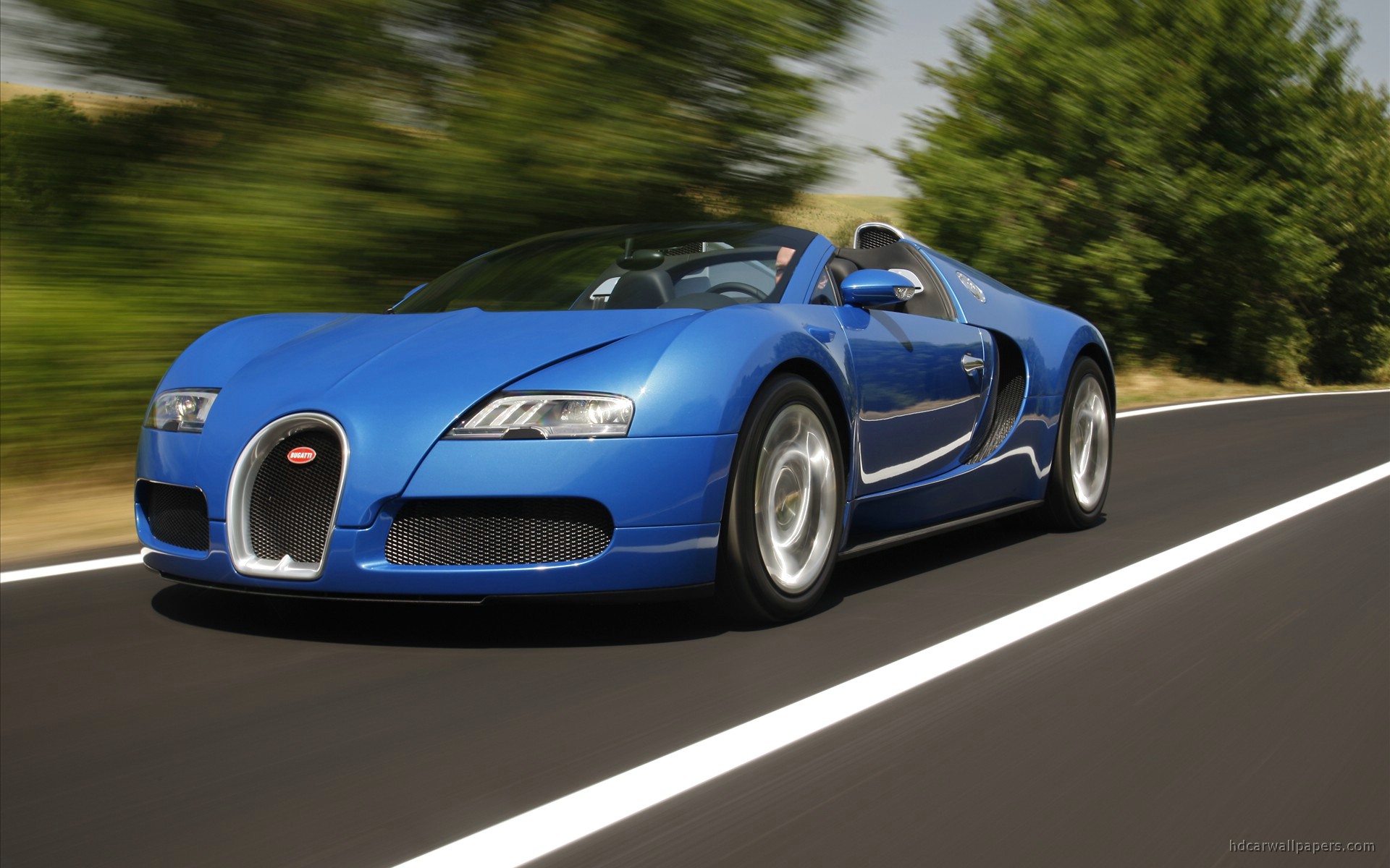 Bugatti Veyron Grand Sport Blue - HD Wallpaper 