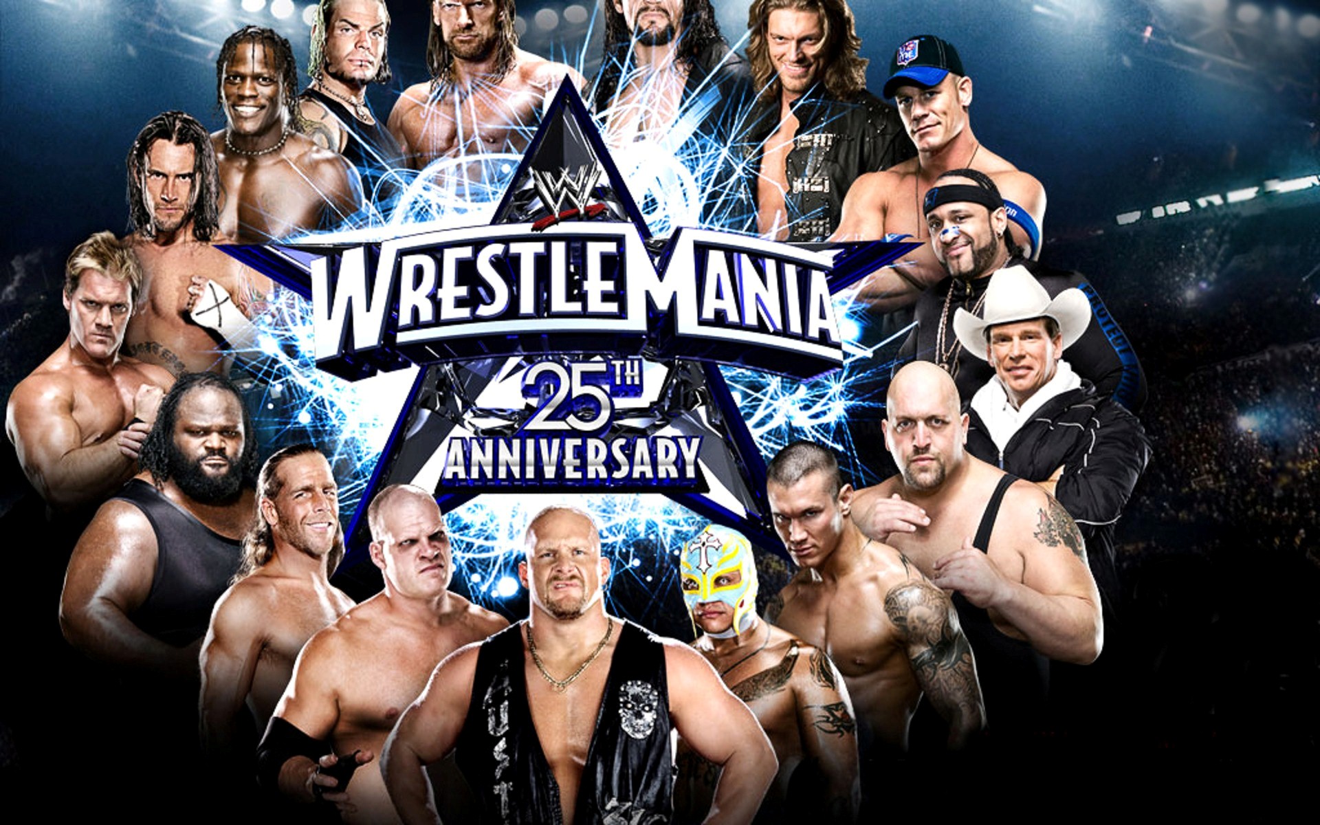 Wwe Wrestlemania 25 Anniversary All Superstars Photos - Wwe All Super Star - HD Wallpaper 