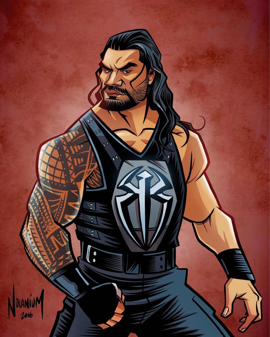 547 Likes, 6 Comments - Roman Reigns Cartoon Drawing - HD Wallpaper 