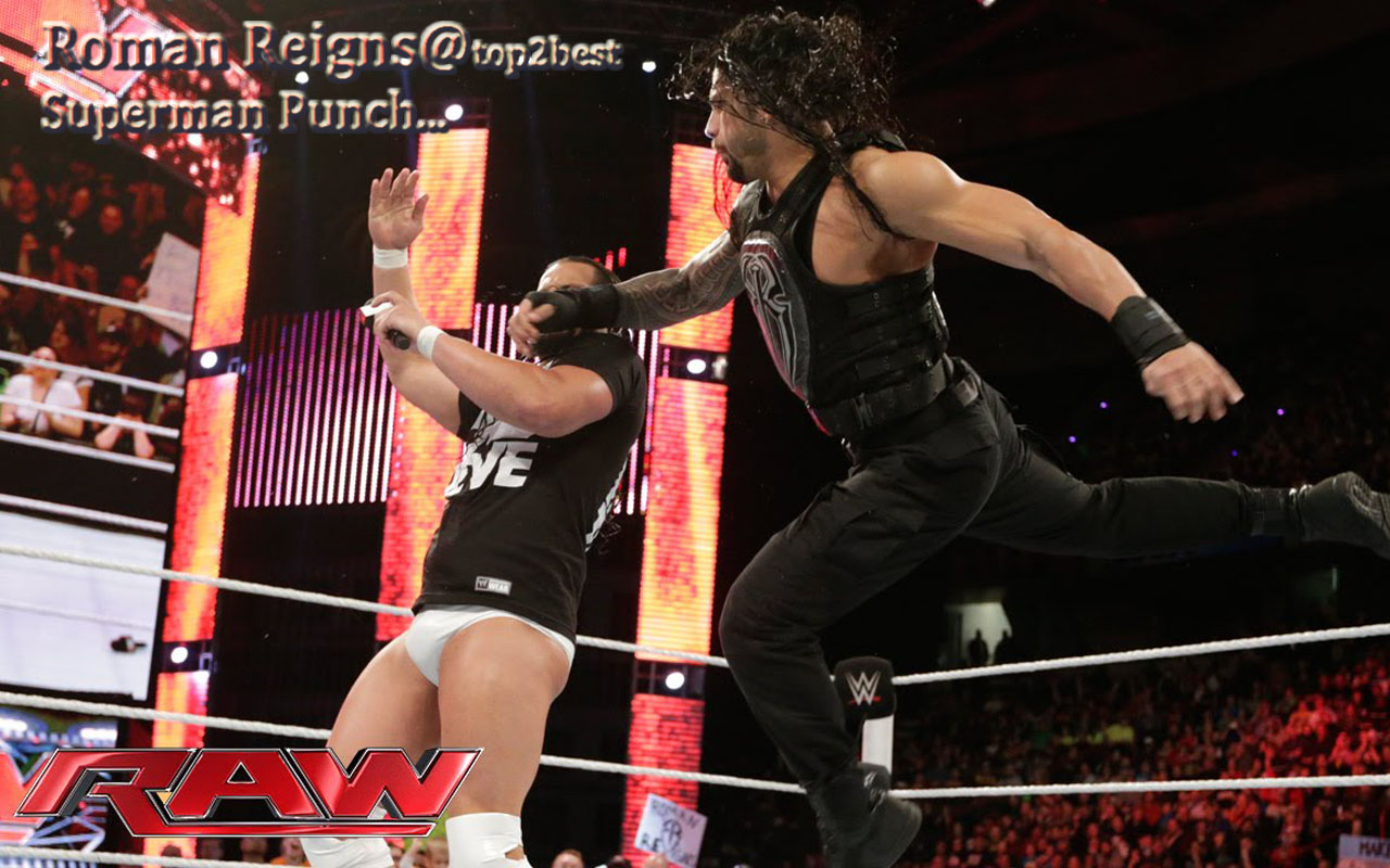 Roman Reigns Superman Punch Photo - Professional Wrestling - HD Wallpaper 