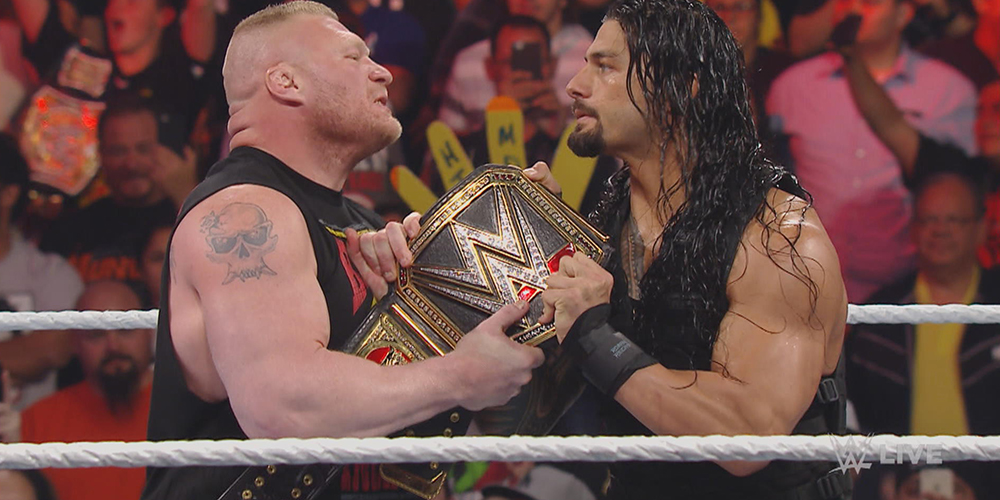 Brock Lesnar Vs Roman Reigns Raw - HD Wallpaper 