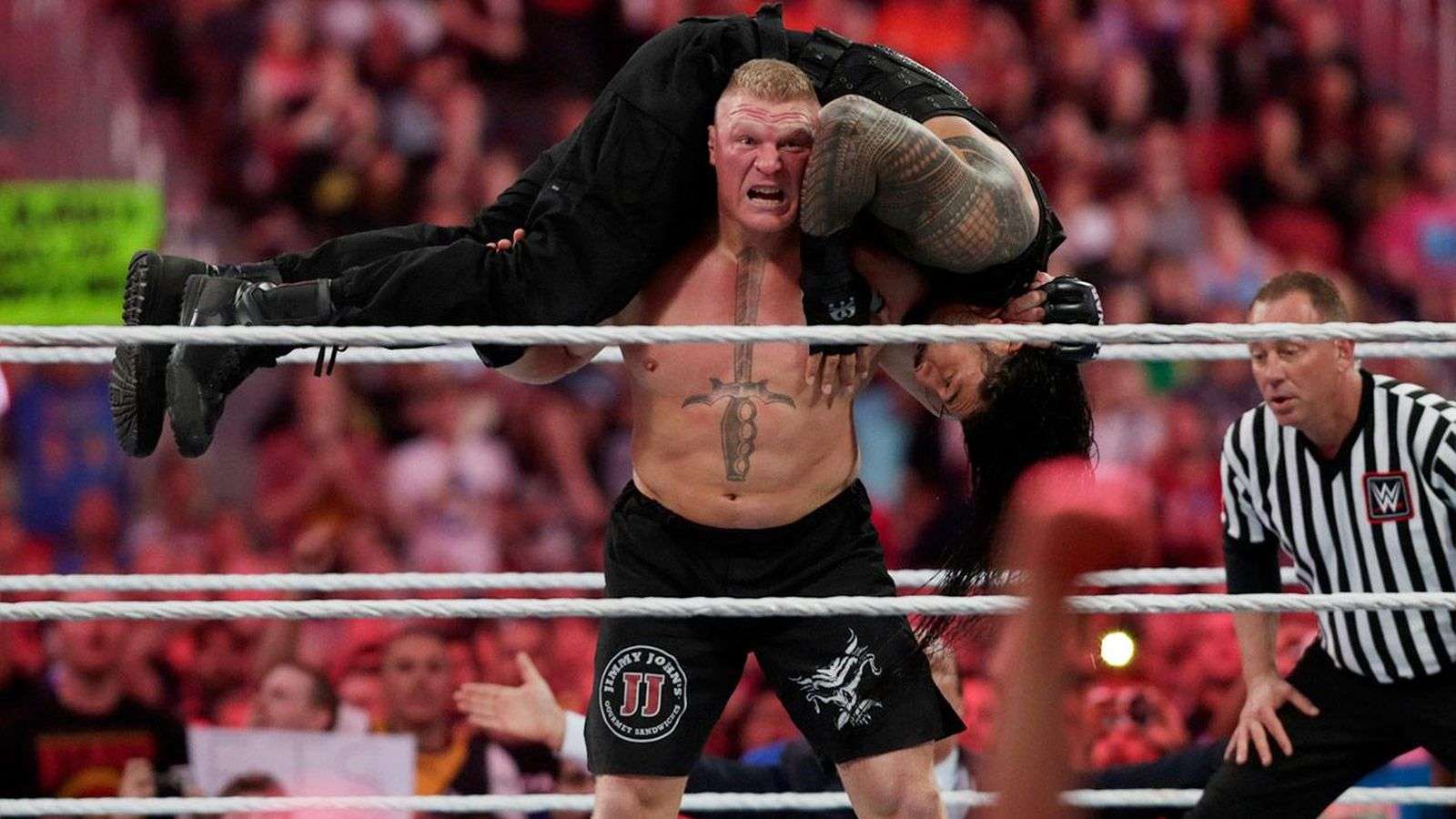 Brock Lesner Vs Roman - HD Wallpaper 