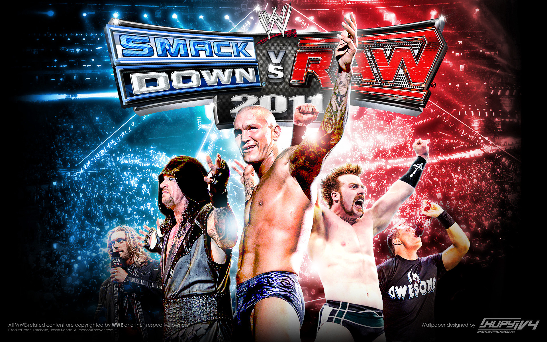 Smack Down Vs Raw Wwe Wrestlers - Wwe Smackdown Vs Raw 2011 Iso 3 2g - HD Wallpaper 