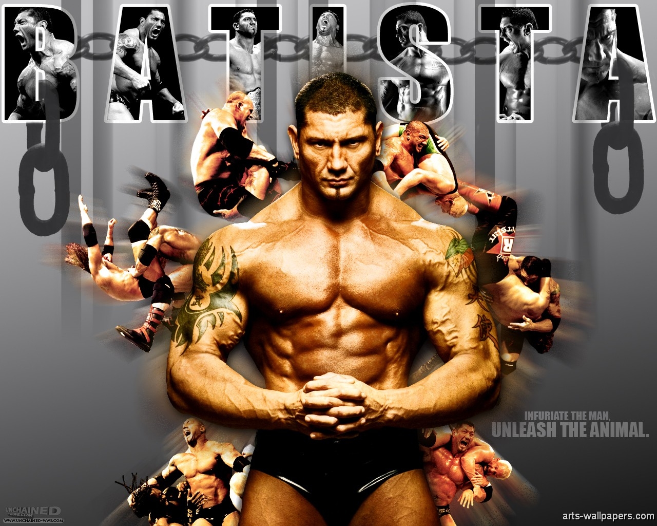 Wwe Wrestling Superstars Wallpapers, Posters, Stand - Wwe Batista - HD Wallpaper 