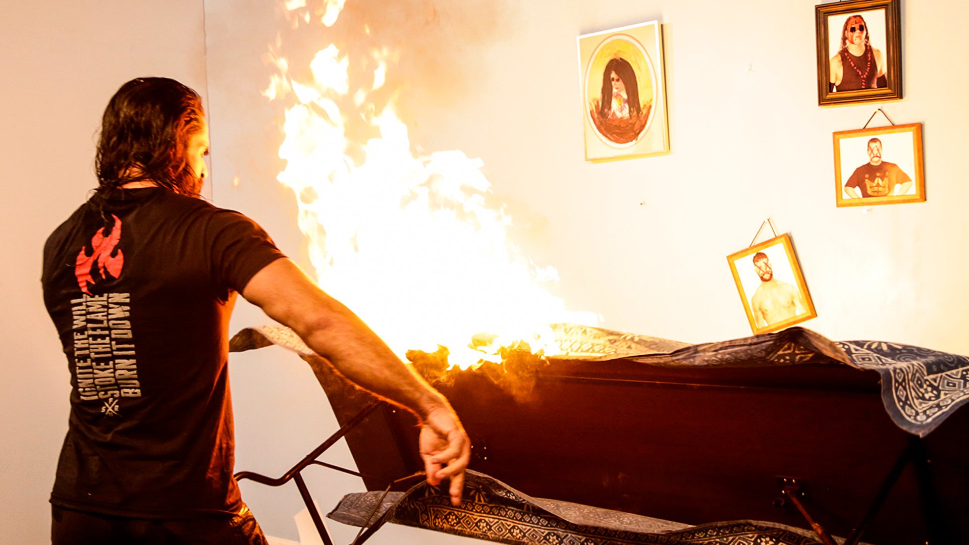 14, - Seth Rollins Burns Firefly Funhouse - HD Wallpaper 