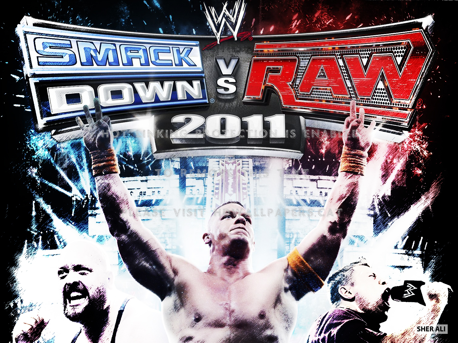 New Smackdown Raw 2011 Wallpaper Svr Wwe - Wwe Smackdown Vs Raw 2011 Ps3 - HD Wallpaper 