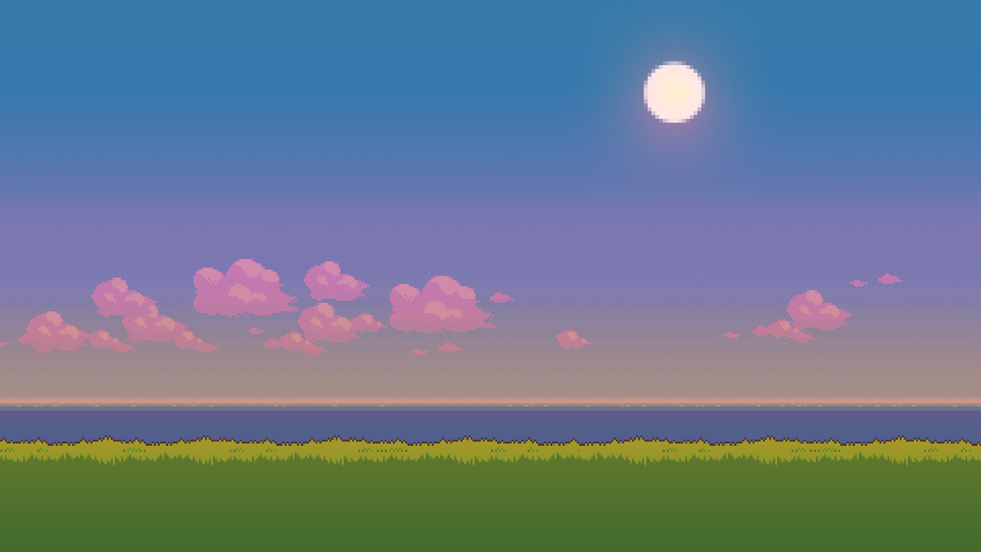 New Version Of The 8bit Day Pixel Art Background 19x1080 Wallpaper Teahub Io