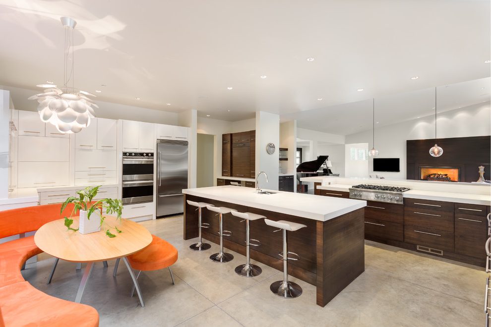 Front Stoop Kitchen Modern With Sink In Kitchen Island - Interior Design - HD Wallpaper 