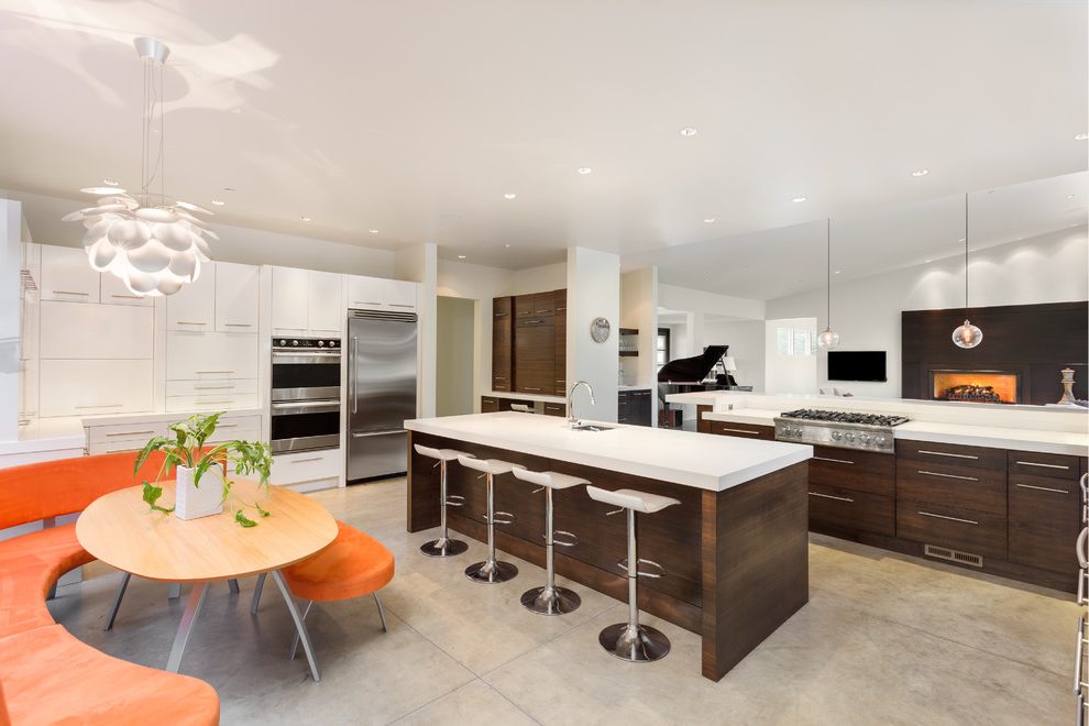 Front Stoop Kitchen Modern With Sink In Kitchen Island - Interior Design - HD Wallpaper 