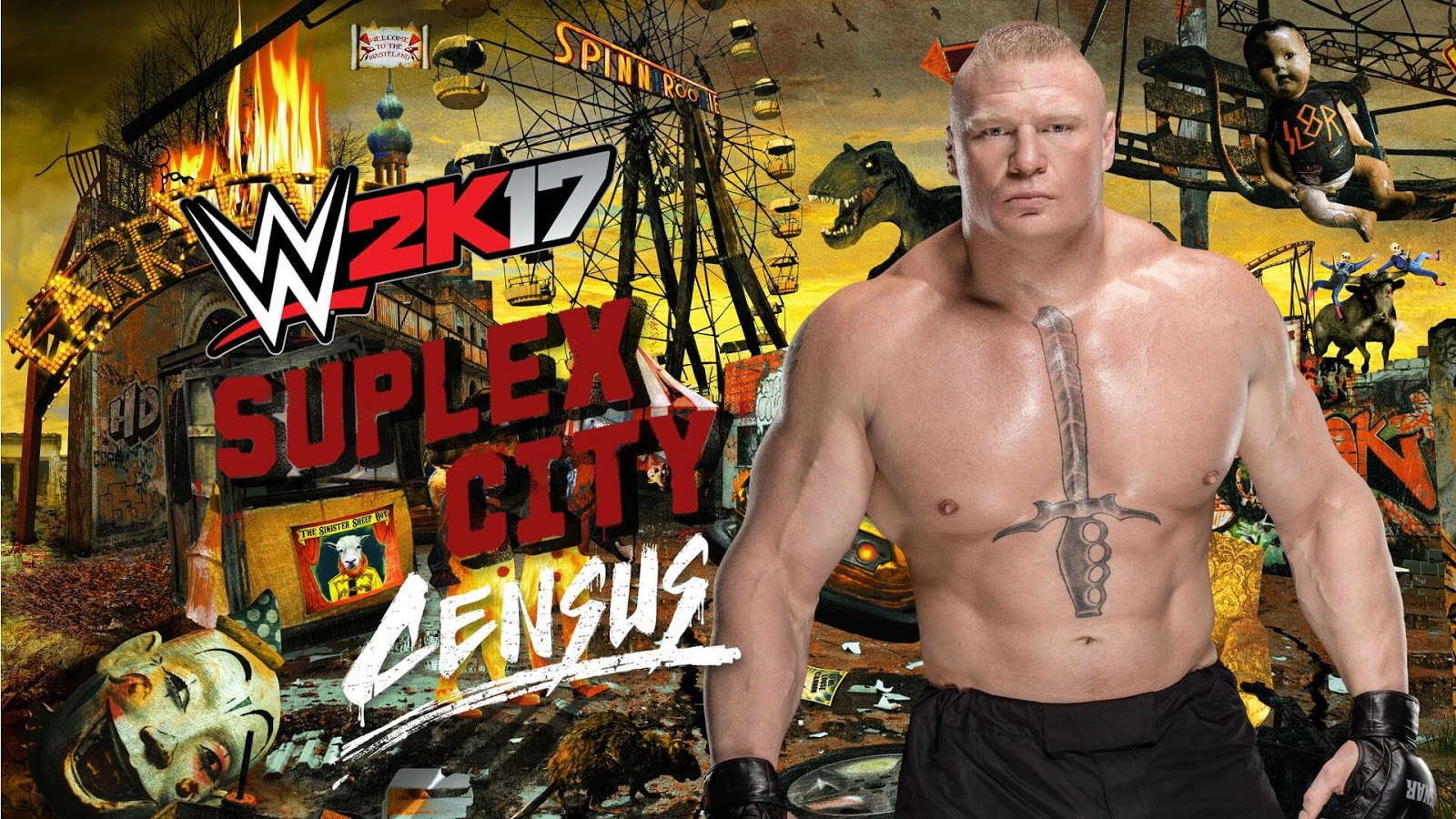 Brock Lesnar Wwe 2k17 Wallpaper - Brock Lesnar Suplex City Wwe 2k17 - HD Wallpaper 