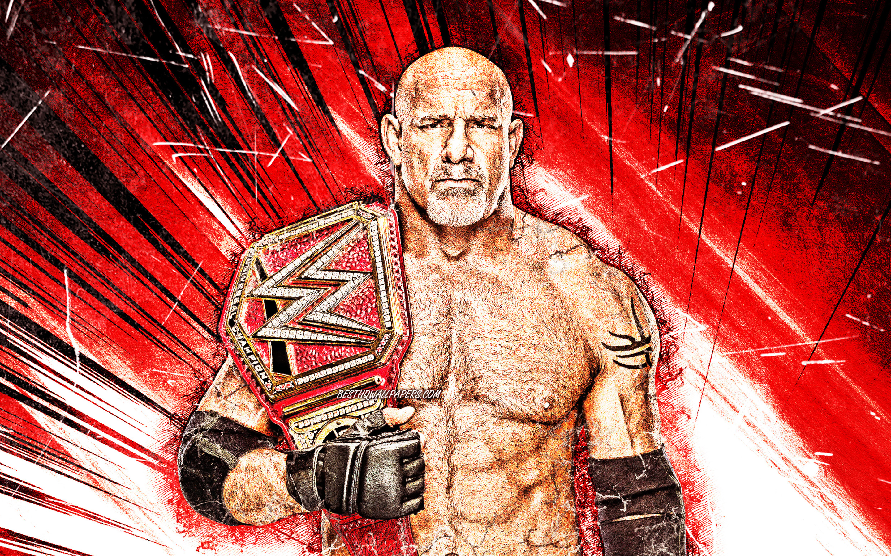 Bill Goldberg, Grunge Art, Wwe, American Wrestlers, - Descargar Fotos De Marshmallow - HD Wallpaper 