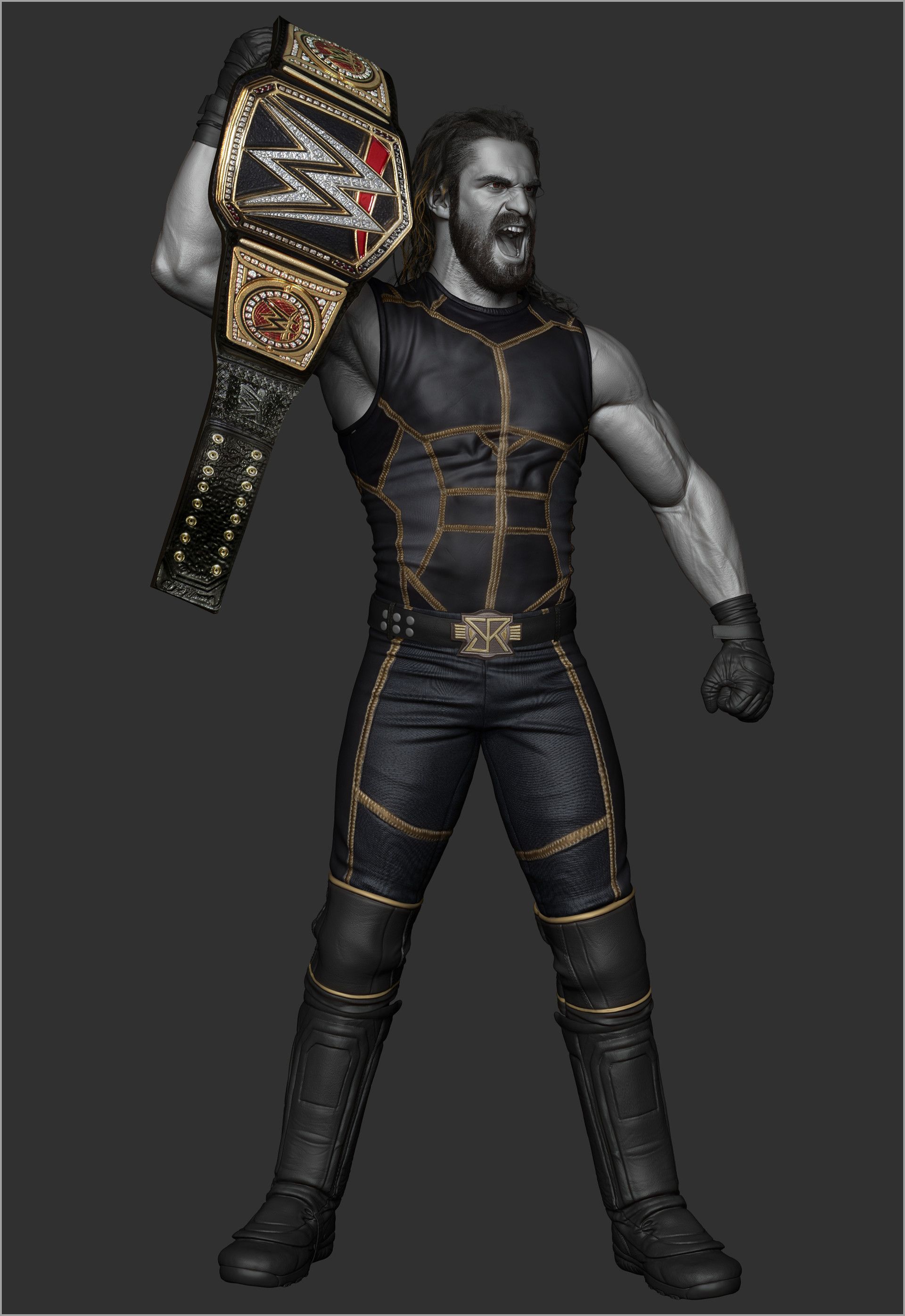 Seth Rollins Animado - HD Wallpaper 