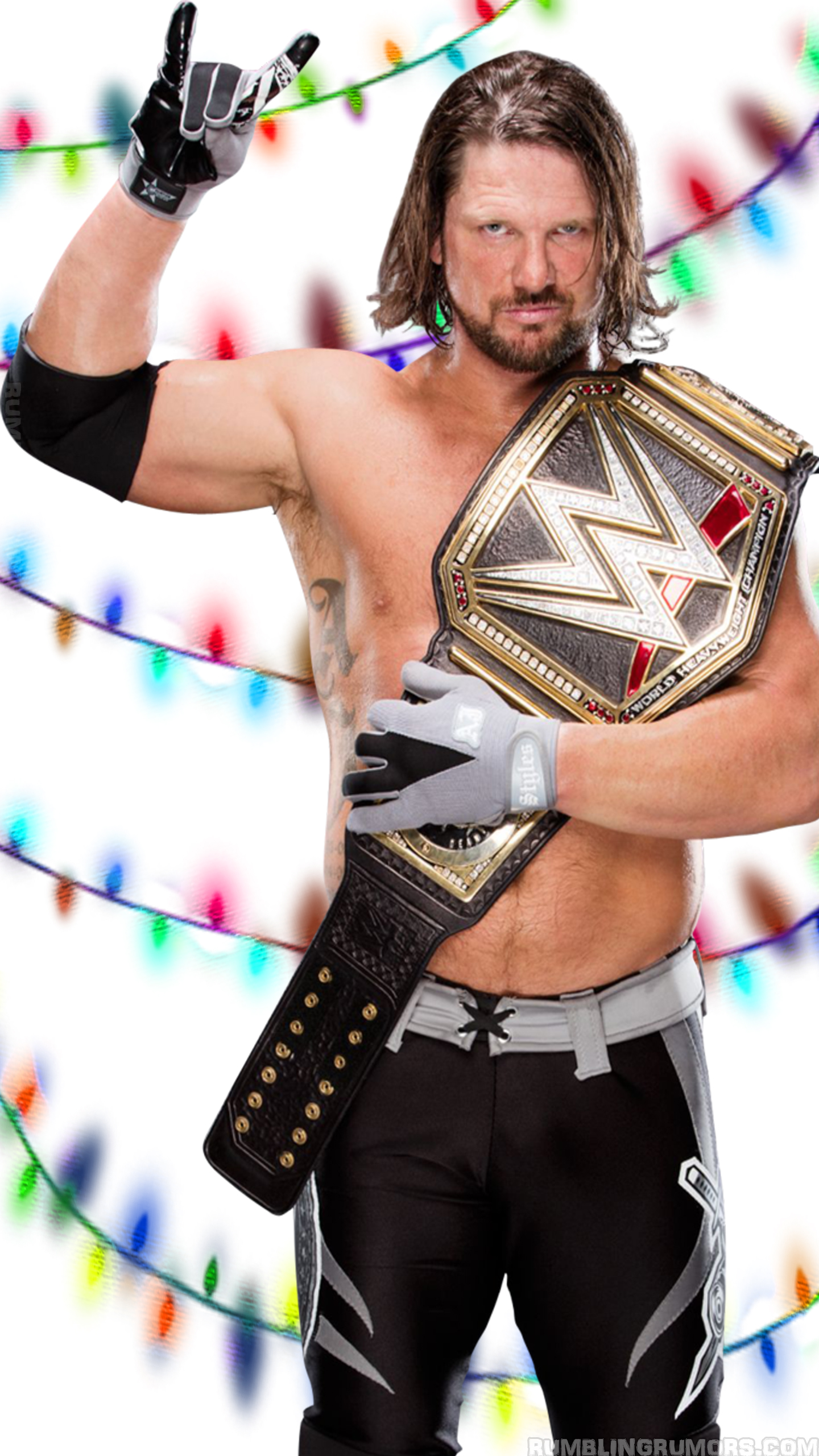 Wwe Aj Styles Wwe Champion - HD Wallpaper 