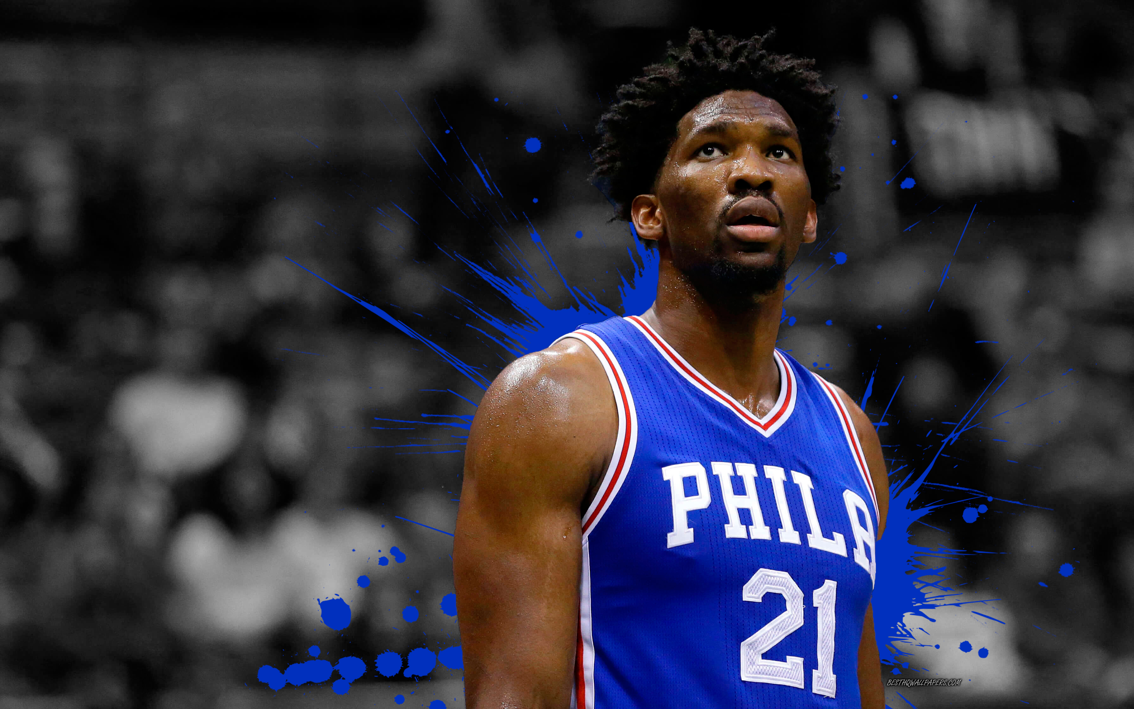 Joel Embiid, 4k, Basketball Players, Nba, Philadelphia - Joel Embiid Philadelphia 76ers - HD Wallpaper 