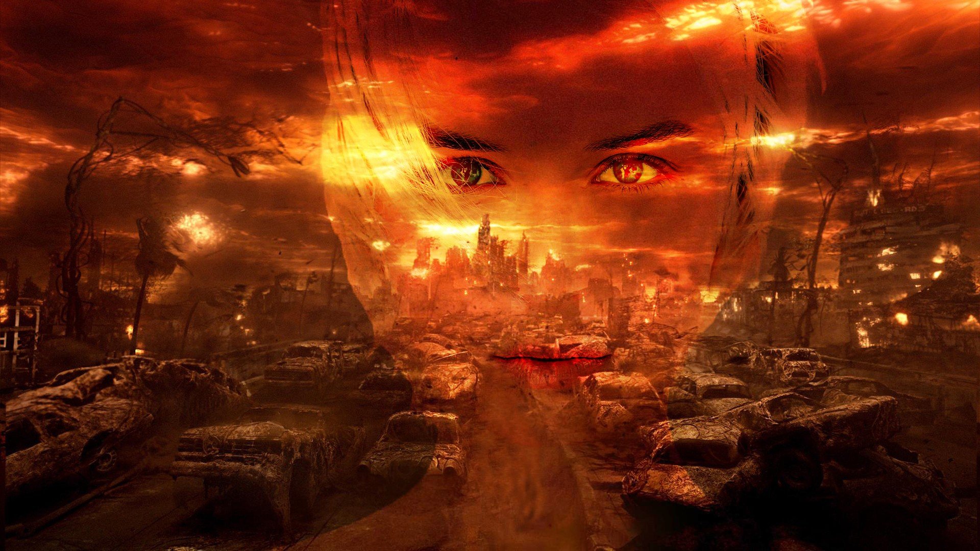 Nuclear Explosion City Hd - HD Wallpaper 