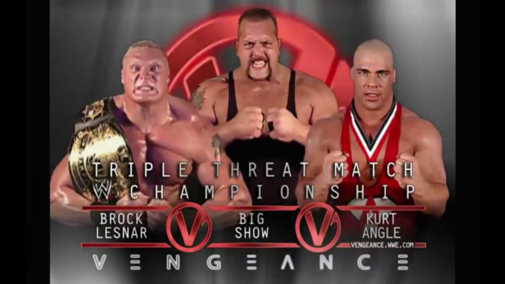 Vengeance 2003 Brock Lesnar Vs Big Show Vs Kurt Angle - HD Wallpaper 
