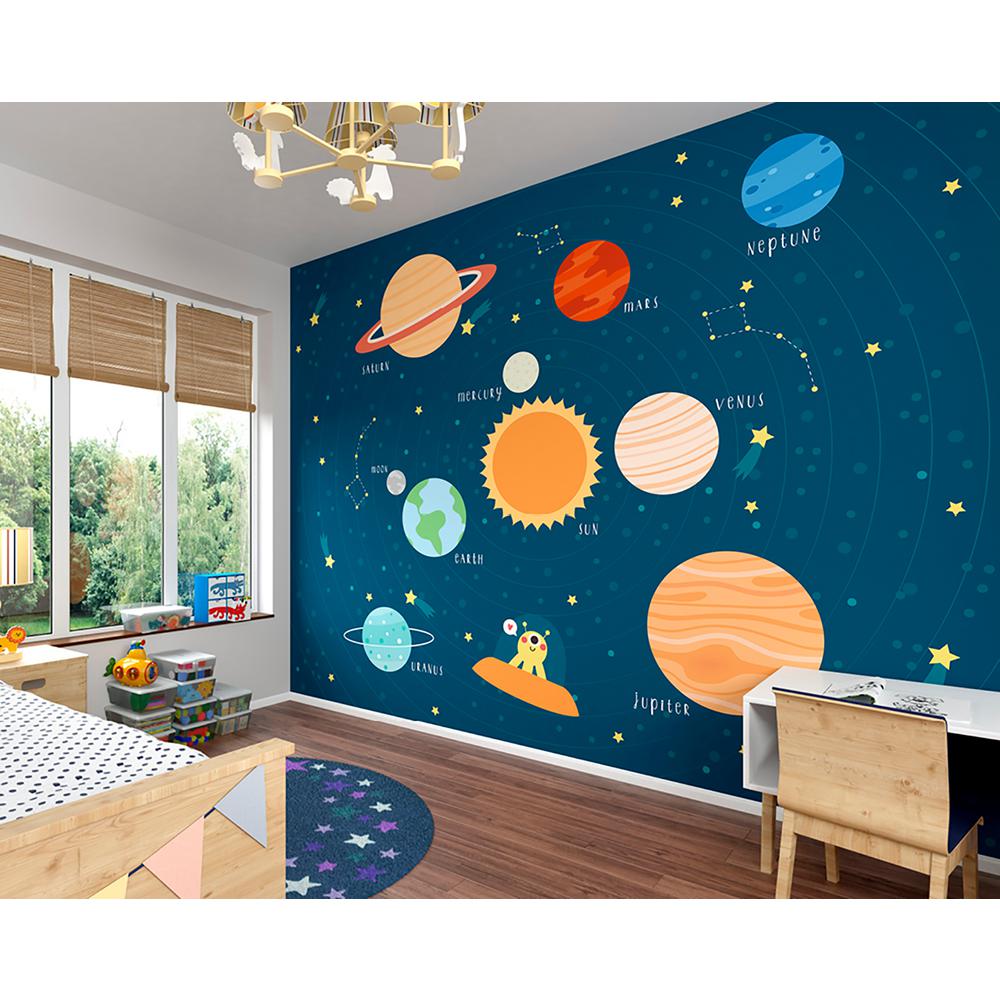 Outer Space Mural For Bedroom - HD Wallpaper 