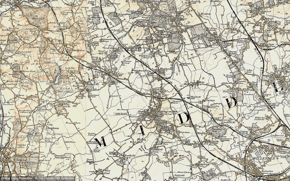 Old Map Of Northwood - HD Wallpaper 