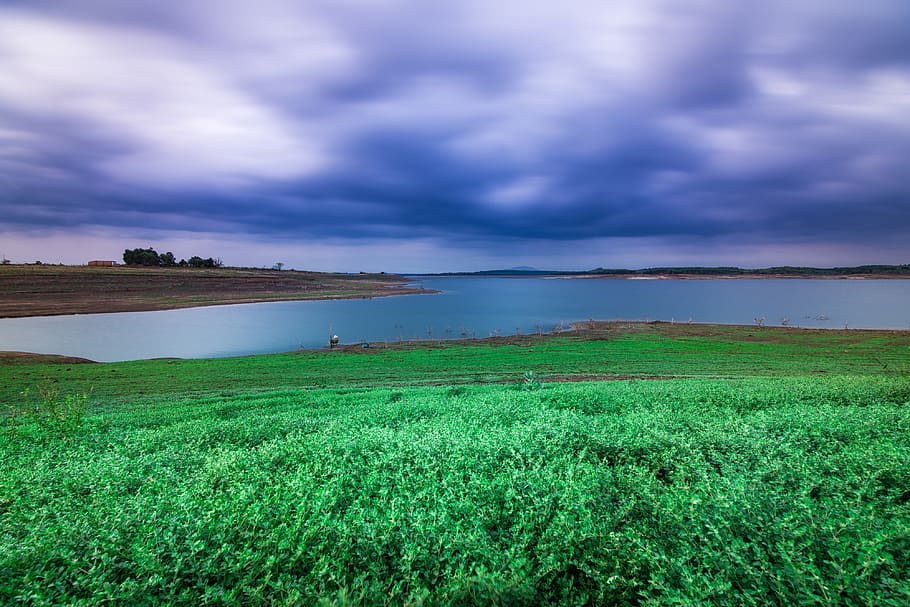 Long Exposure, Vietnam, Landscapes, Lake, Cloudy, Grass, - Grass - HD Wallpaper 