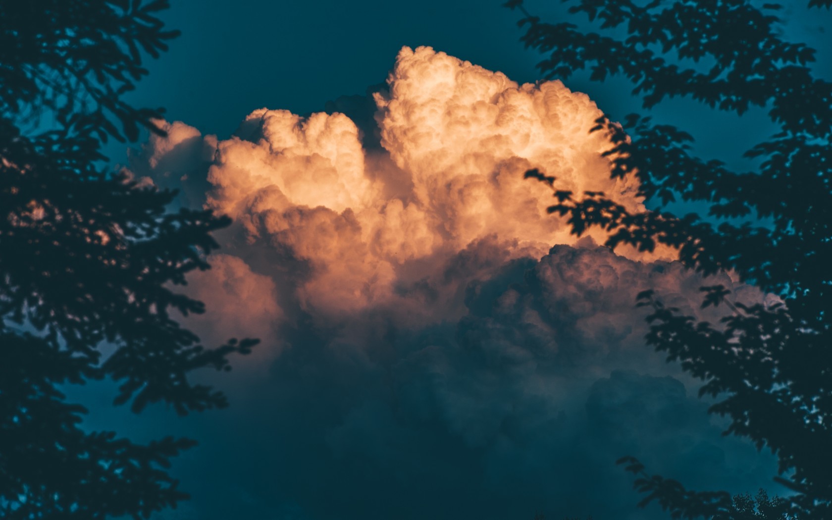 Cloud, Dramatic, Dawn, Trees, Sky - Cumulus - HD Wallpaper 