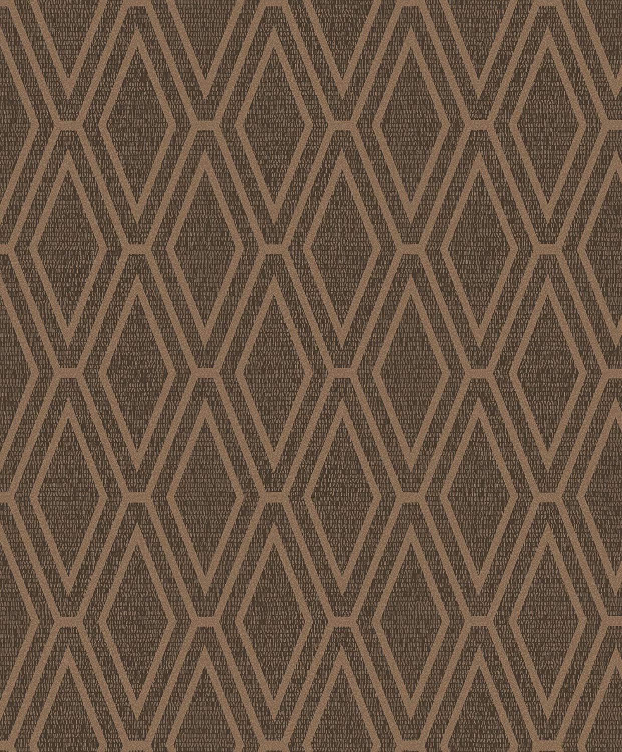 Opulent Shimmer Diamond Geometric Wallpaper Copper - Wallpaper - HD Wallpaper 