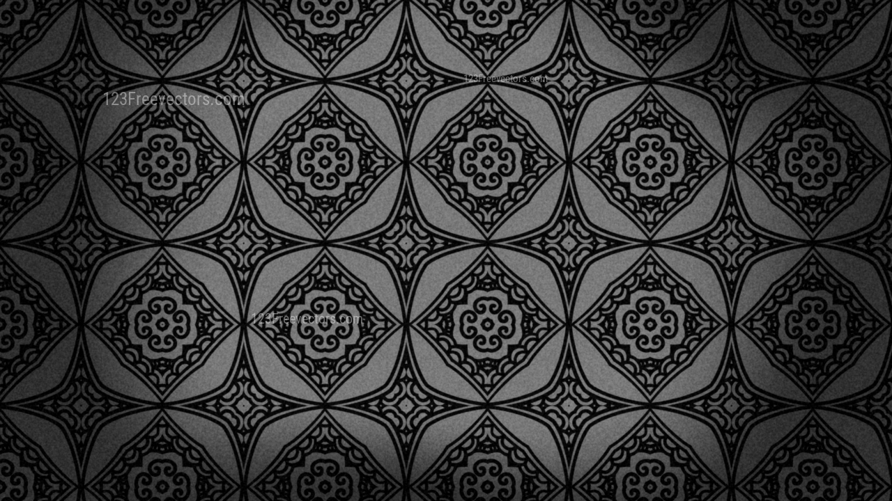 Black Vintage Decorative Floral Ornament Wallpaper - Circle - HD Wallpaper 