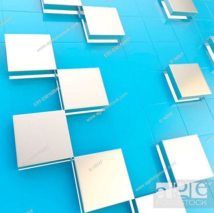 Abstract Cube Background Shiny Glossy Blue And Silver - Paper - HD Wallpaper 
