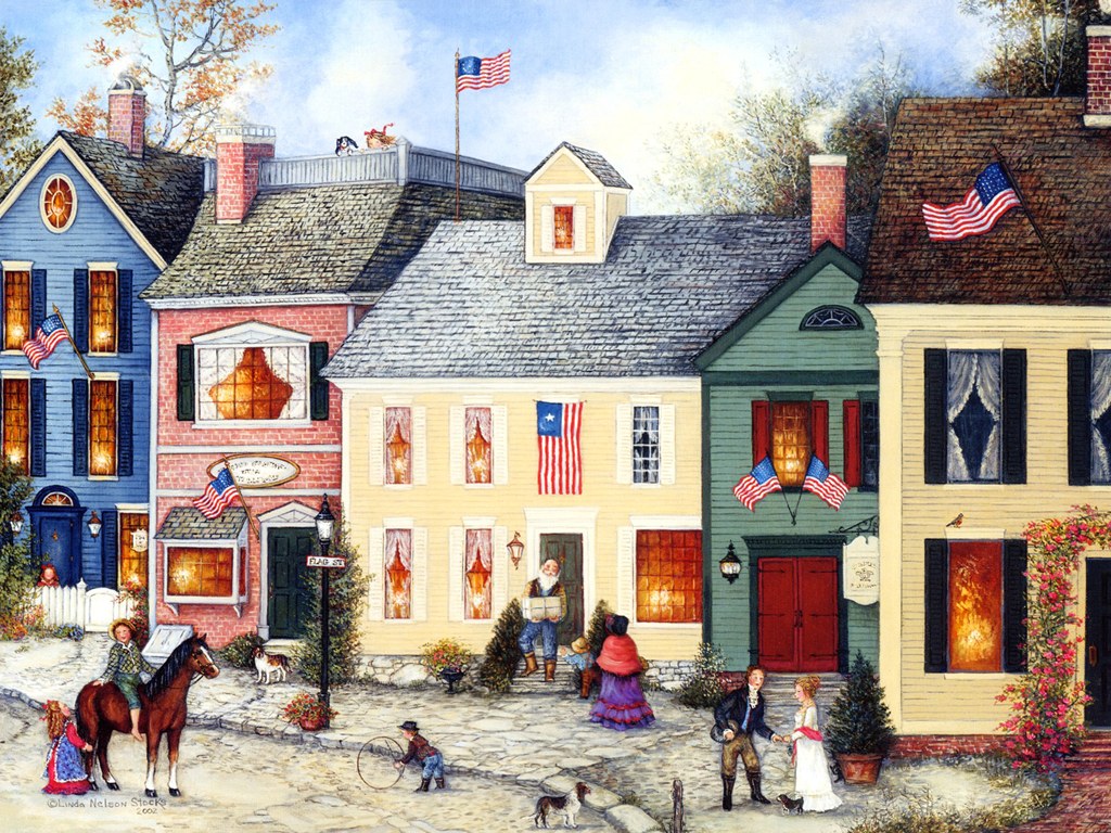 Hd American Folk Art - Linda Nelson Stocks Paintings - HD Wallpaper 