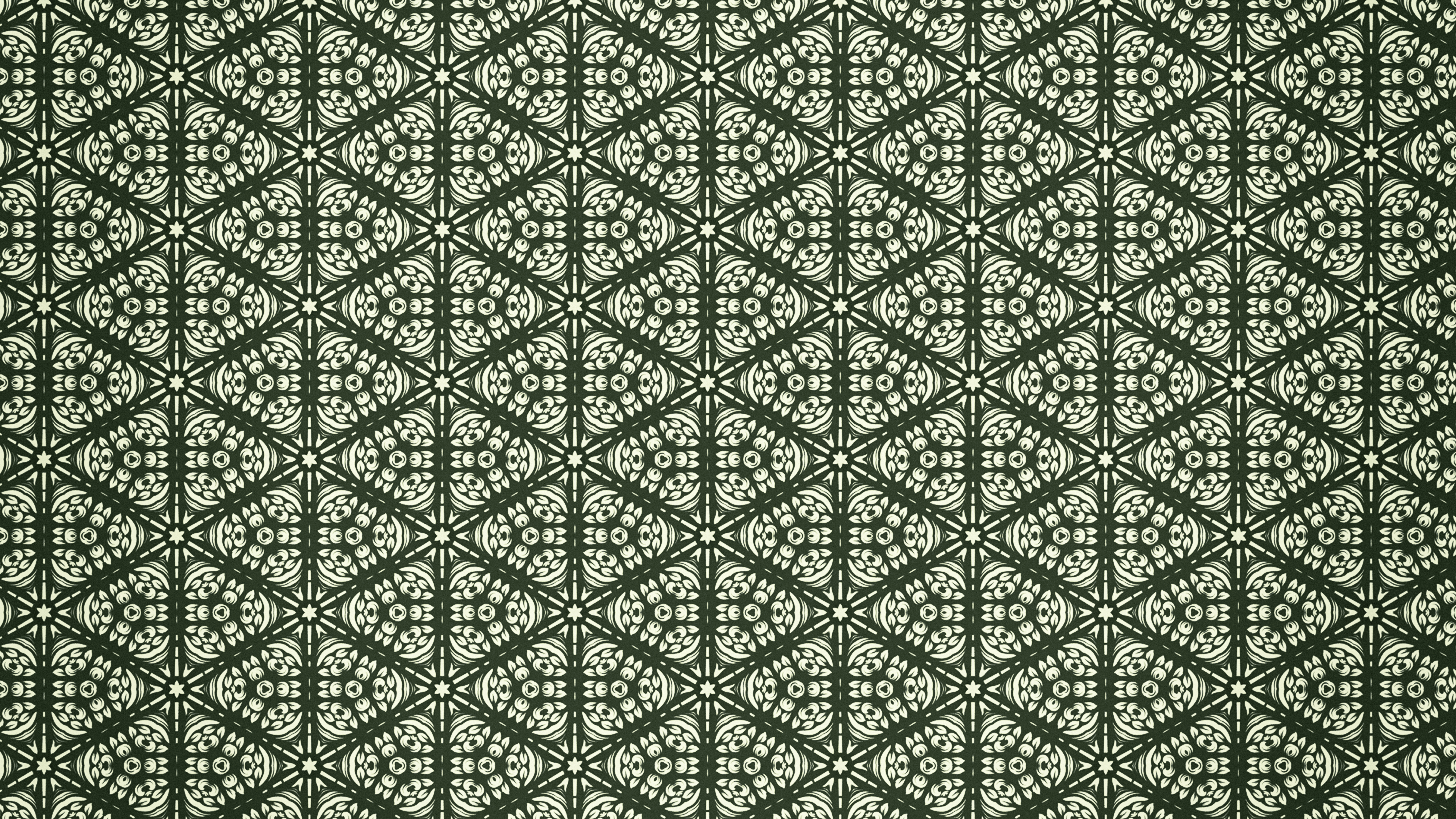 Green Vintage Seamless Ornamental Pattern Wallpaper - HD Wallpaper 