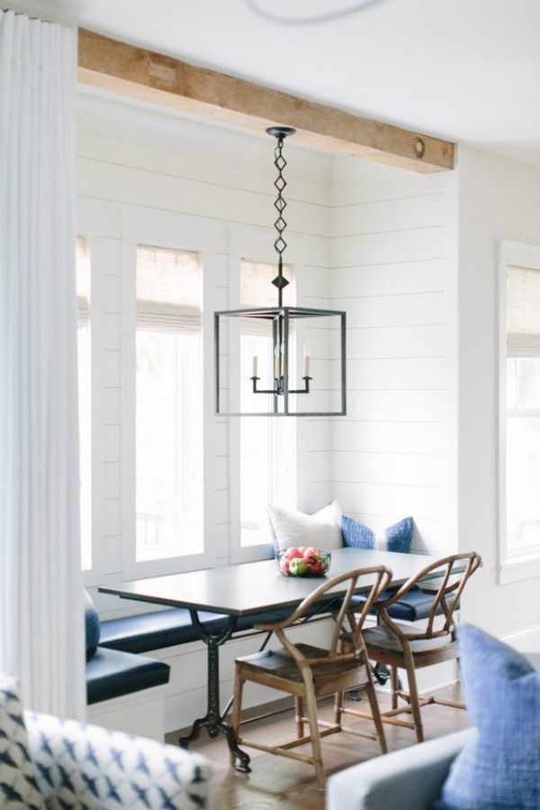 Is Shiplap A Fad To Add Or Not To Add In Kitchen Banquette - Turn A Bay Window In Breakfast Nook - HD Wallpaper 