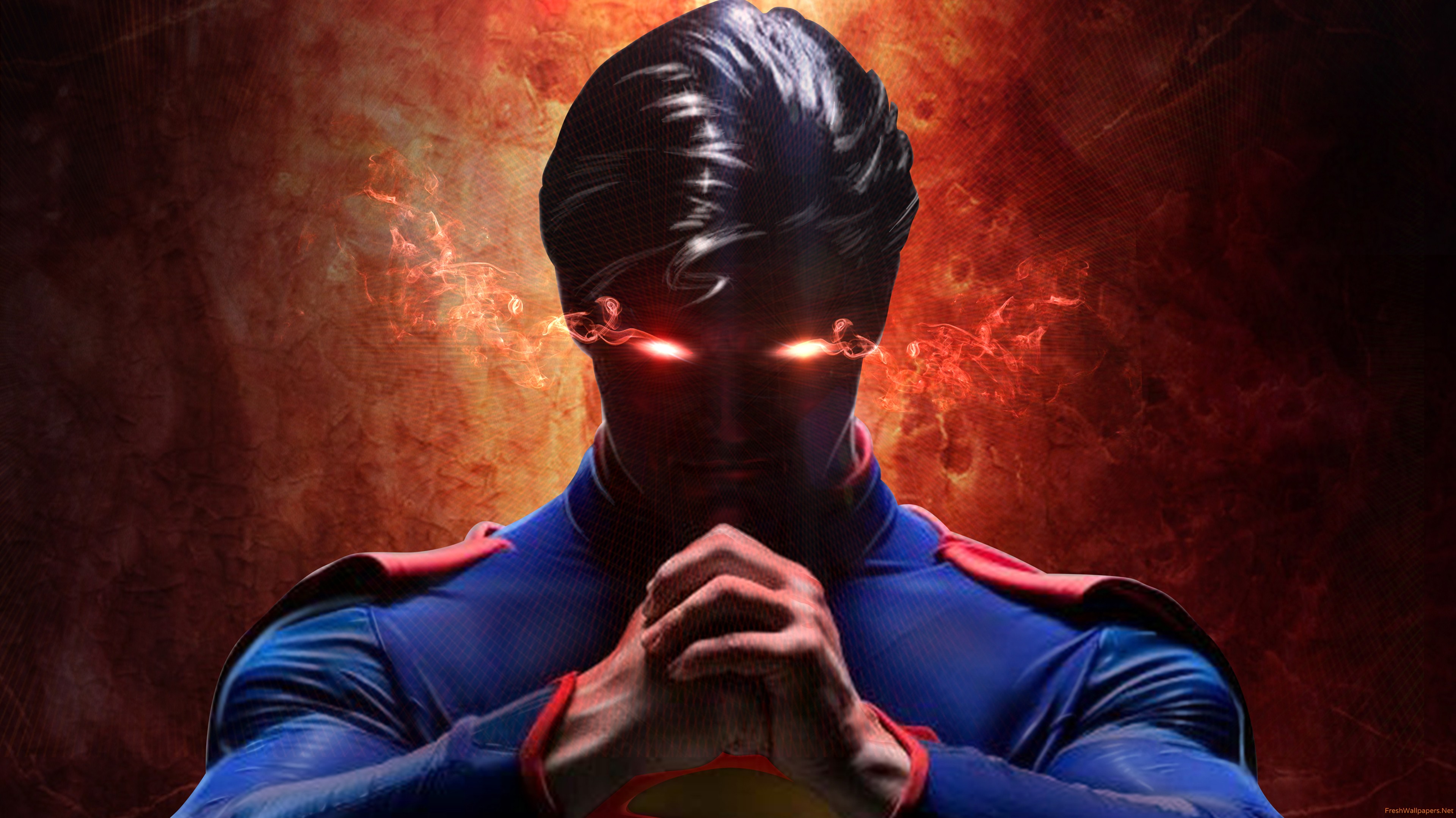 Superman Laser Eyes Art - HD Wallpaper 