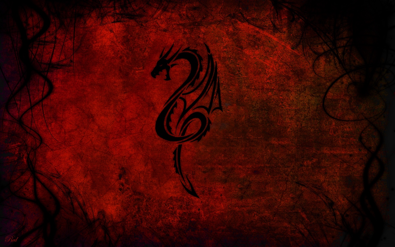 Wallpaper Dragon, Pattern, Red, Black - Red Dragon Wallpaper 4k - HD Wallpaper 