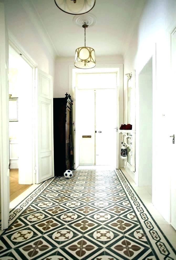 Entry Floor Tile Paintings Traditional With Hallway - Floor Tiled Entrance Hall - HD Wallpaper 