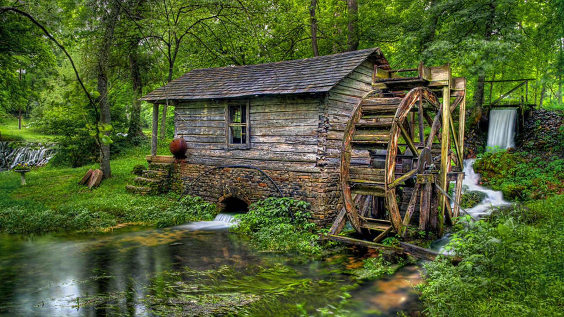 Old Water Wheel - HD Wallpaper 