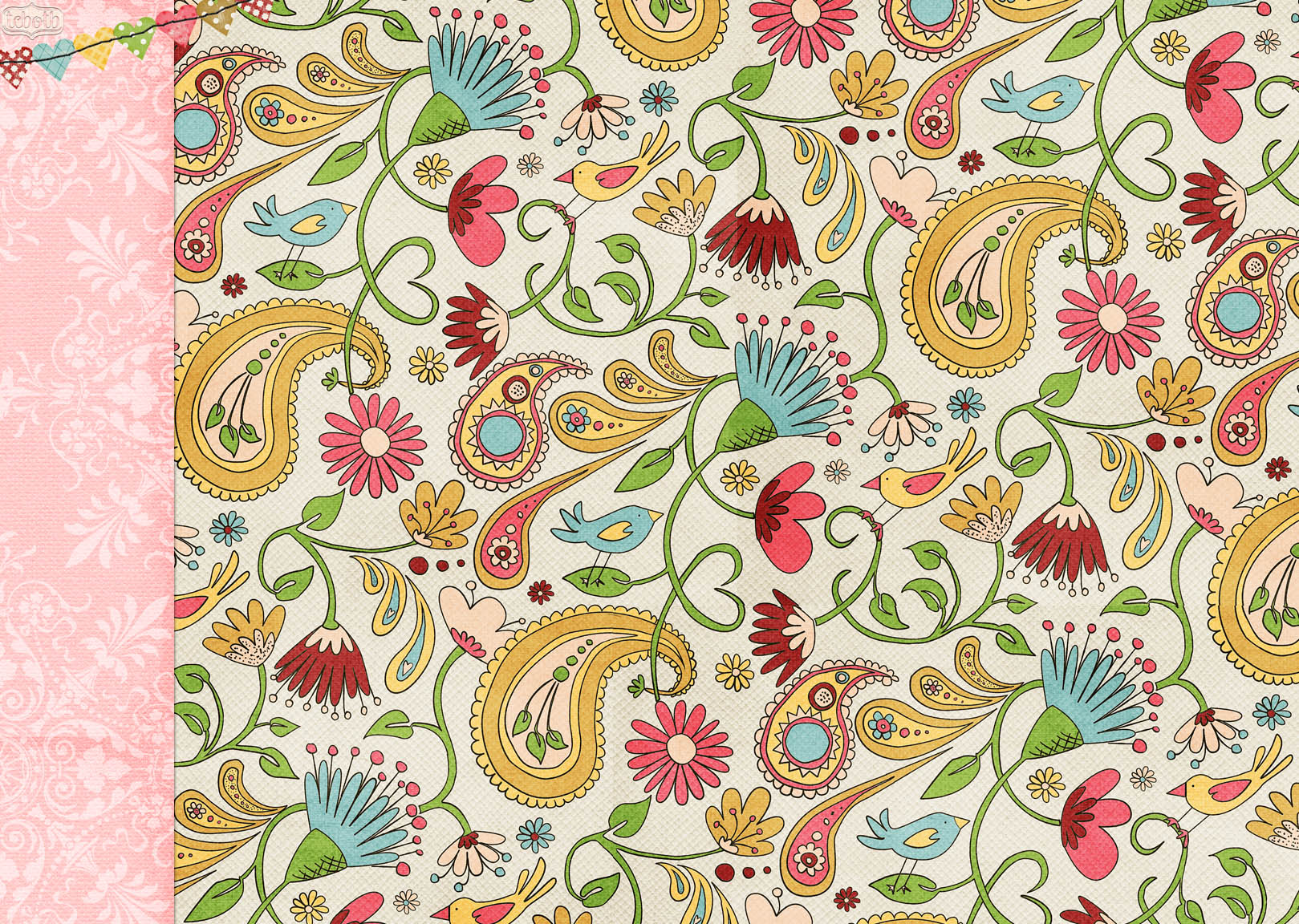 Cute Wallpapers For Twitter 1619x1152, - Background Paisley - HD Wallpaper 