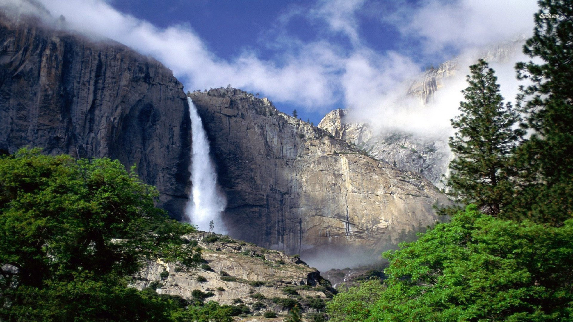 Yosemite Waterfall Desktop Wallpaper - Yosemite Hd - HD Wallpaper 