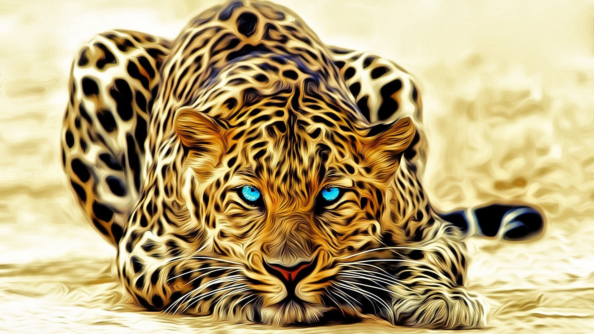 Leopard 3d Wallpaper Screensaver Download 3d Desktop - Wild Animal -  1920x1080 Wallpaper 