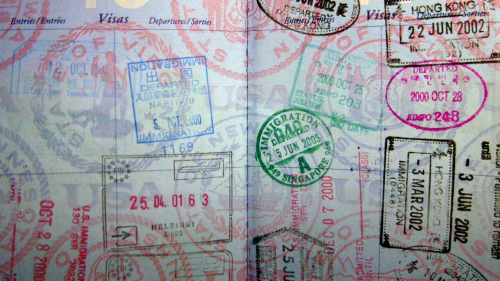 Passport Filled With Stamps - HD Wallpaper 