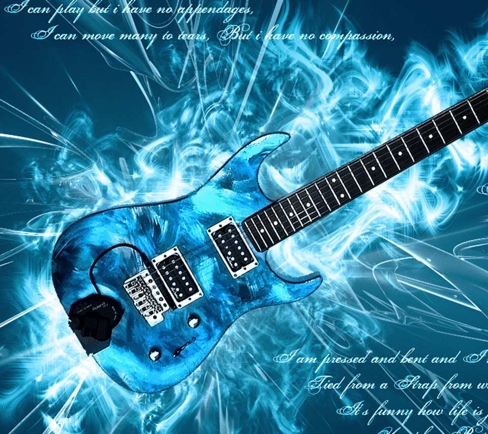 Guitar Wallpaper Backgrounds - Painting Guitar On Canvas - HD Wallpaper 