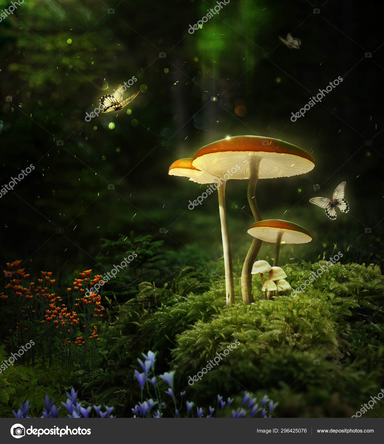 Fantasy Mushrooms - HD Wallpaper 