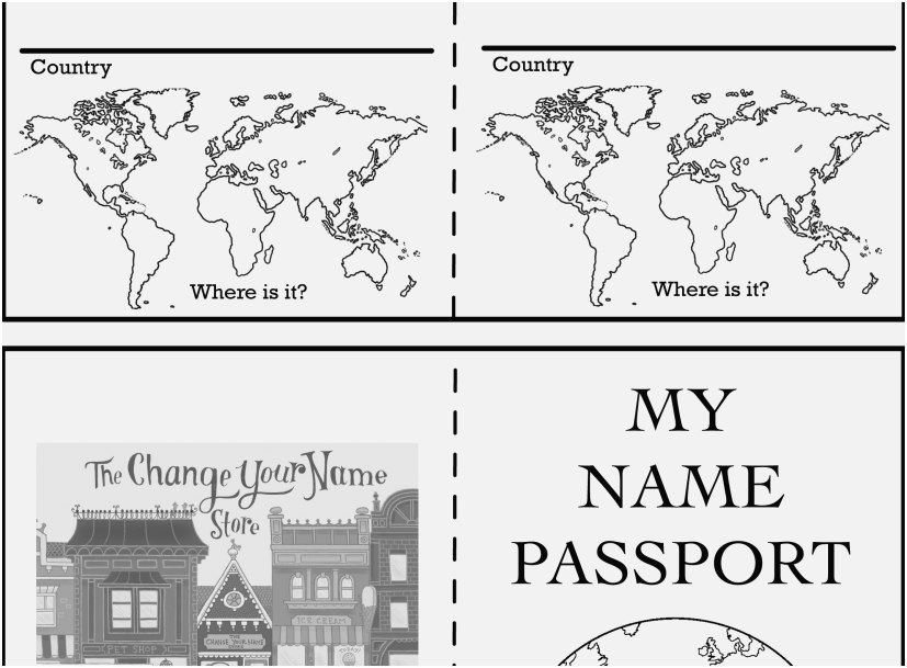 Free Printable Coloring Pages Your Name Photographs - Passport Coloring Page - HD Wallpaper 