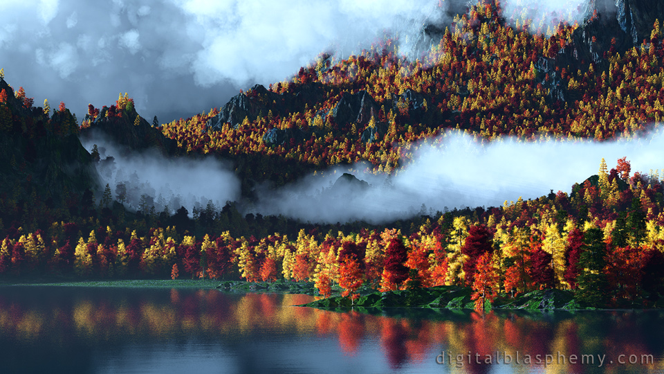 Dual Monitor Wallpaper Hd Autumn - HD Wallpaper 