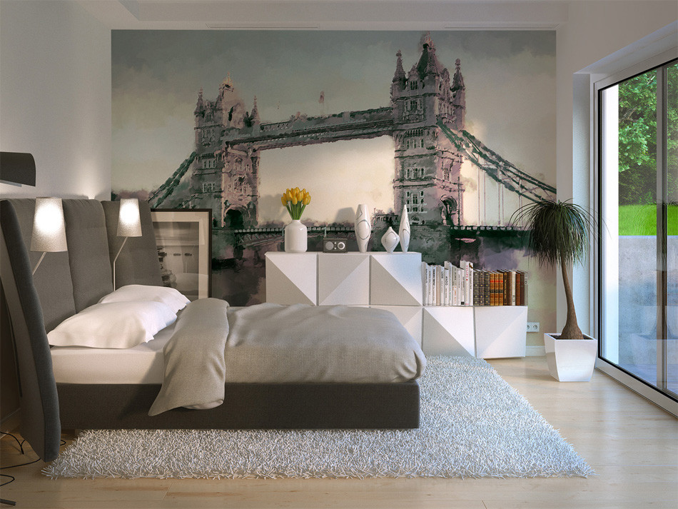 Wall Mural Victorian Tower Bridge - Maxlight City - HD Wallpaper 