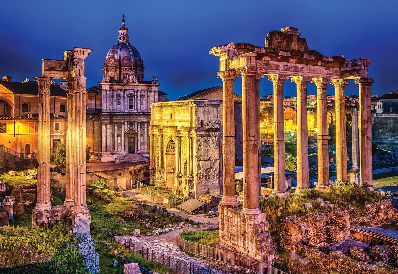 Roman Forum Rome Ancient Ruins Wallpaper Mural - Wonder Places In Italy - HD Wallpaper 