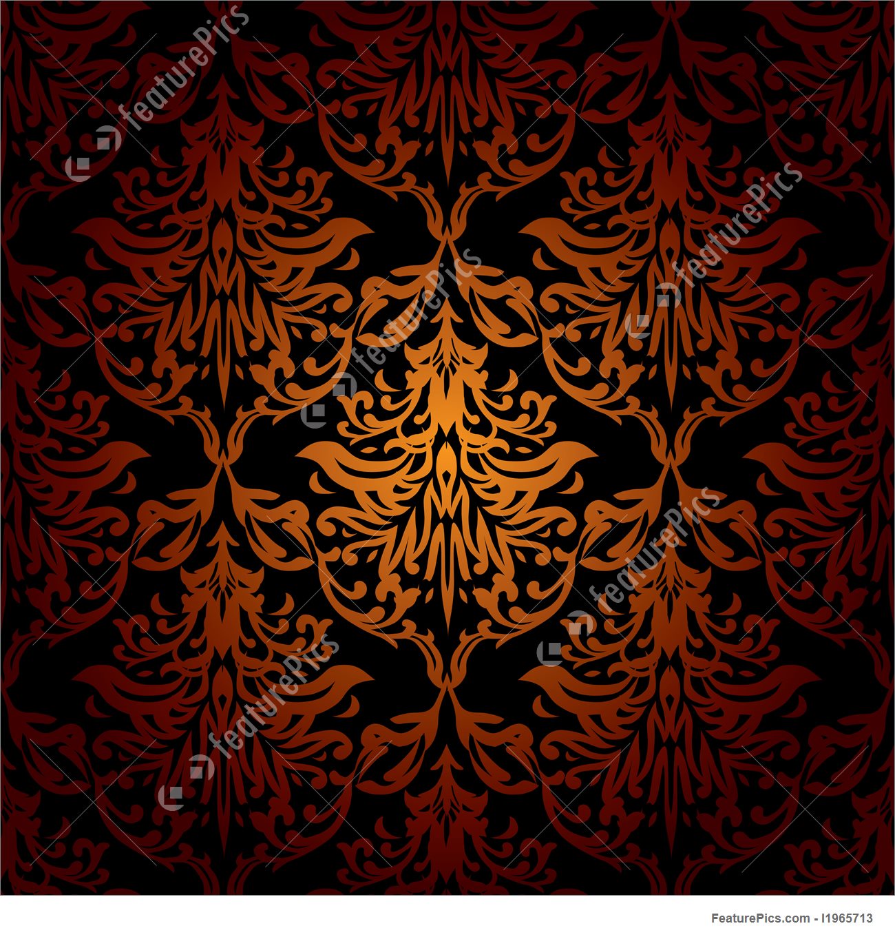 Red Orange And Black Seamless Repeating Wallpaper Design - Black And Orange Wallpaper Repeating - HD Wallpaper 