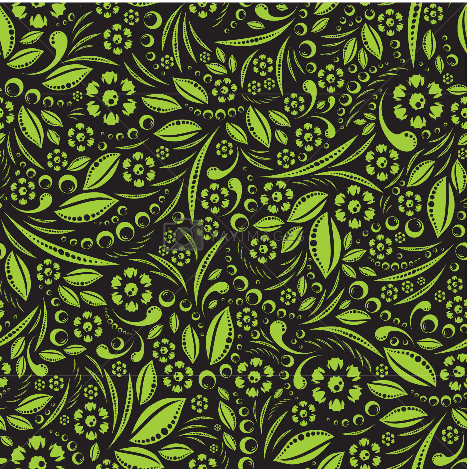 Seamless Vector Wallpaper - Green Seamless Pattern - HD Wallpaper 