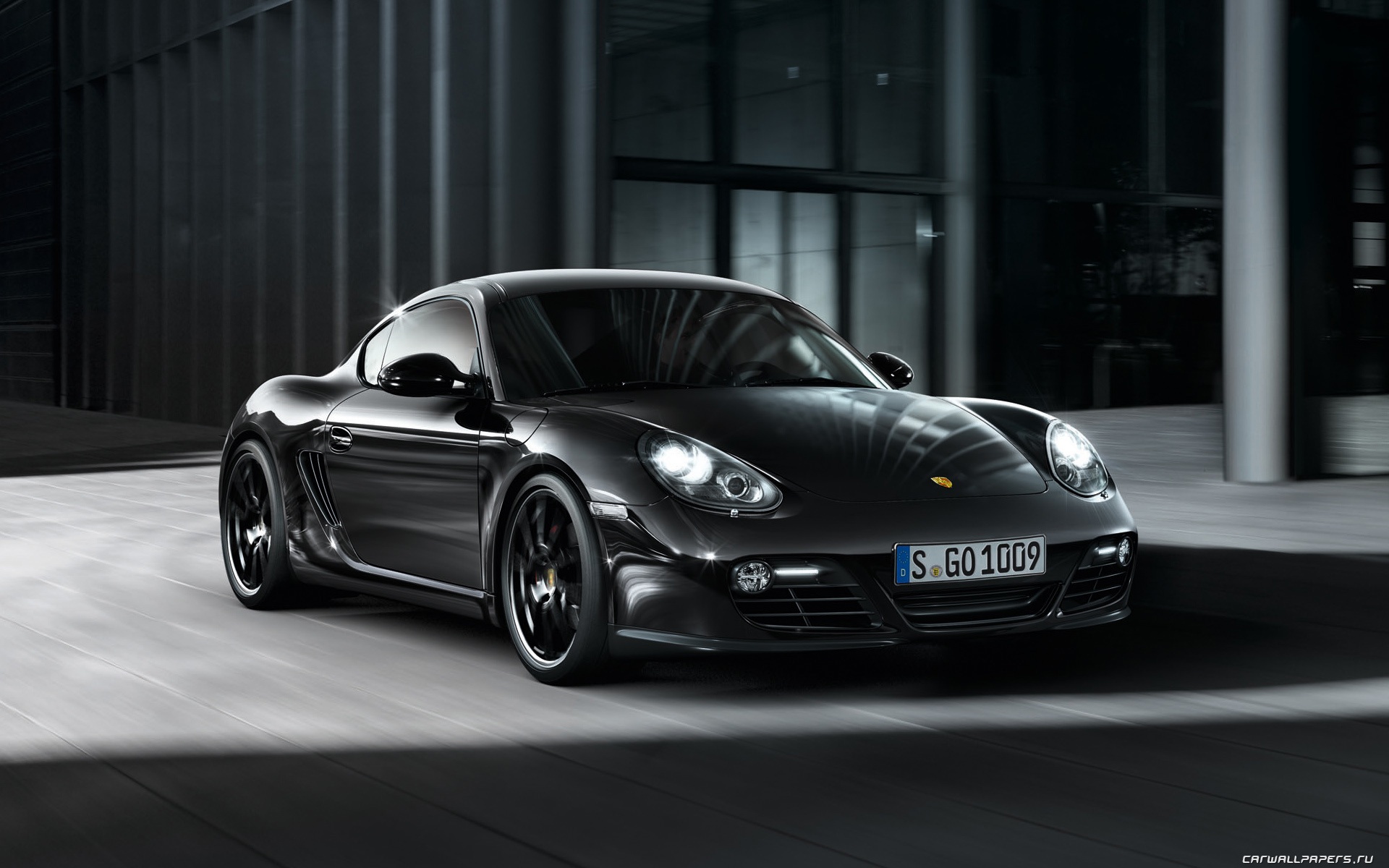 Wallpaper Porsche Cayman S Black Edition - Black Porsche Cayman S - HD Wallpaper 