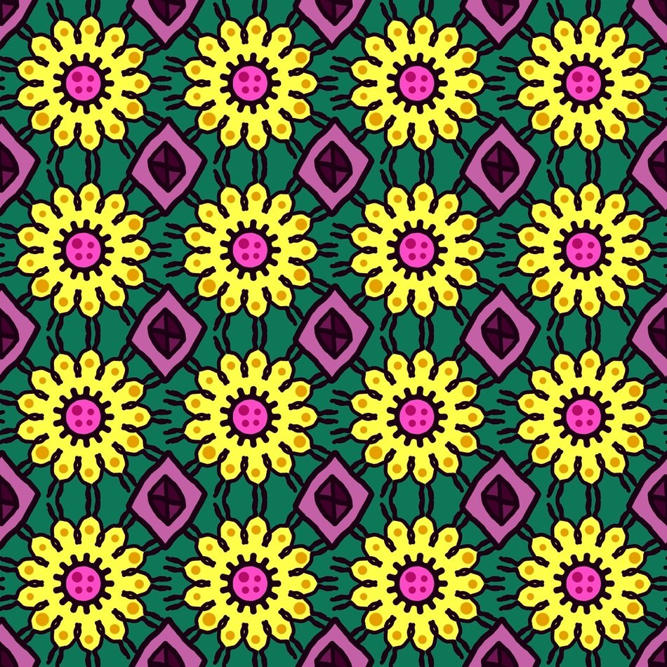 Wallpaper With Repeating Floral Pattern - Illustration - HD Wallpaper 